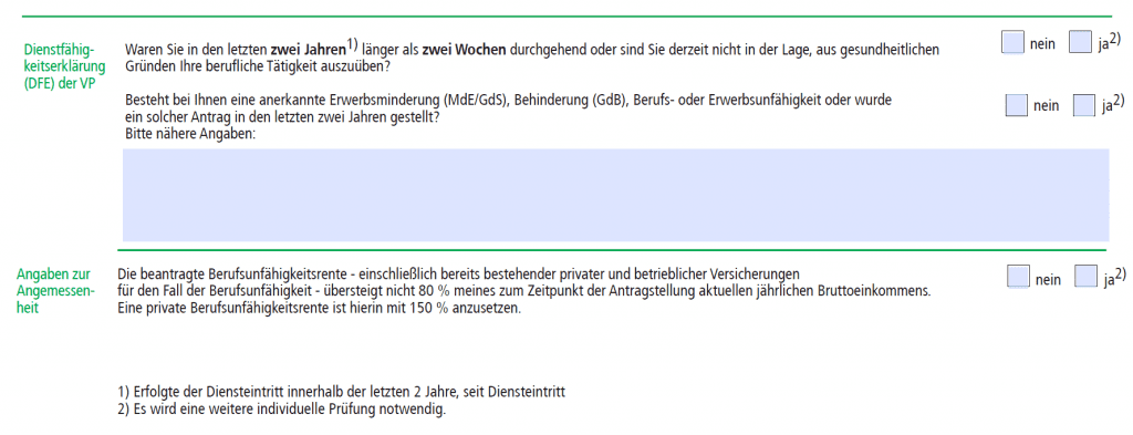 Gesundheitsfragen HDI BU Aktion Steuerberater