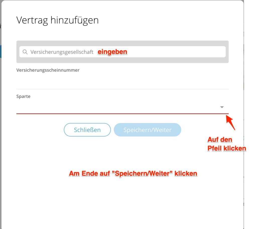 simplr versicherungsgesellschaft auswählen