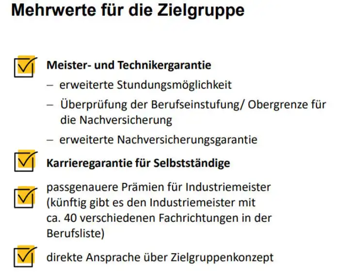Handwerker und industirelle Fachkräfte erhalten besondere Mehrwerte.
