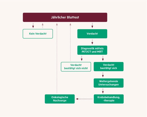 Im Mittelpunkt steht der jährliche Bluttest - Je nach Ergebnis werden Folgeschritte eingeleitet