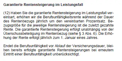 Die Garantierte Rentensteigerung der Debeka BU.