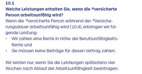 Baloise BU - Leistungen bei Arbeitsunfaehigkeit Baloise BU - Leistungen bei Arbeitsunfaehigkeit