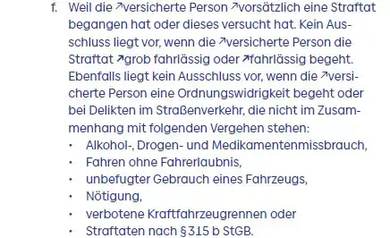 Baloise BU - Leistungen im Strassenverkehr