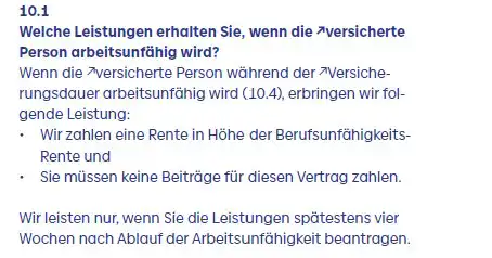 Baloise BU - rueckwirkende Leistungen