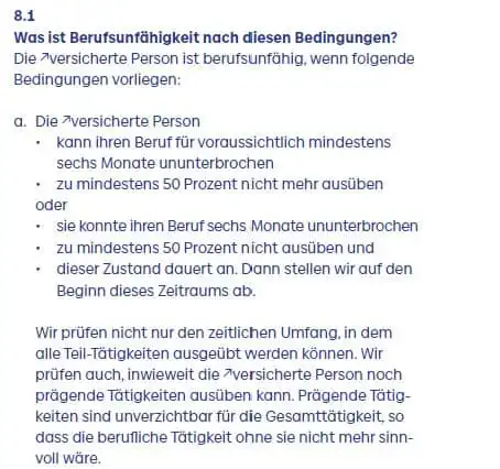 Baloise BU - wann leistet sie - wann nicht