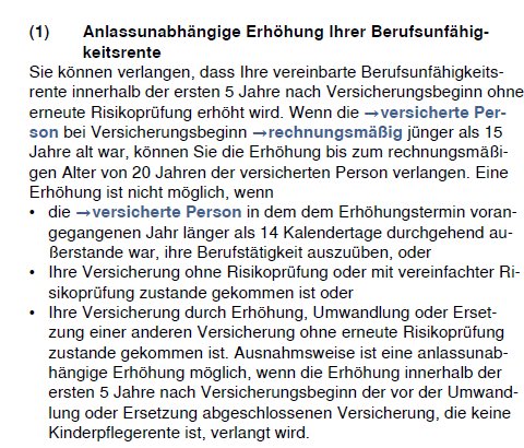 Die anlassunabhängige Erhöhung der BU Rente ist ein wichtiges Mittel zur optimalen und flexiblen Absicherung Die anlassunabhängige Erhöhung der BU Rente ist ein wichtiges Mittel zur optimalen und flexiblen Absicherung