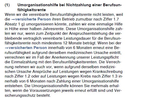 Die Umorganisierung muss zumutbar sein Die Umorganisierung muss zumutbar sein