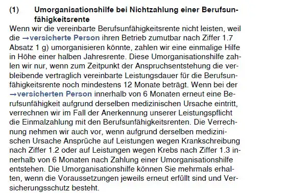 Die Umorganisierung muss zumutbar sein Die Umorganisierung muss zumutbar sein