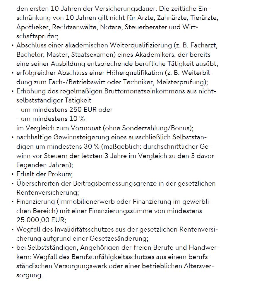 Nuernberger BU - Nachversicherungsgarantien Nuernberger BU - Nachversicherungsgarantien