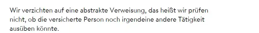 Nuernberger BU - Verzicht auf Abstrakte Verweisung