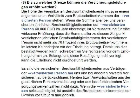 Zur finanziellen Angemessenheit der Absicherung Zur finanziellen Angemessenheit der Absicherung
