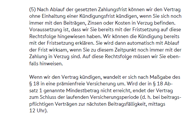 Zu den rechtlichen Konsequenzen einer ausfallenden Beitragszahlung.