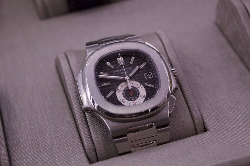 Detailaufnahme einer Patek Philippe Aquanaut