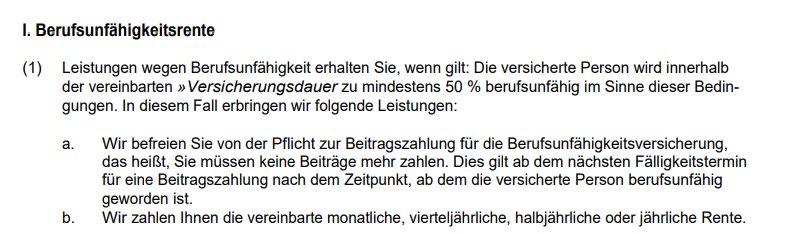 Berufsunfähigkeitsrente Definition