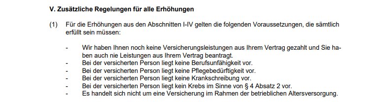 Wichtige, ergänzende Informationen zu den Erhöhungen