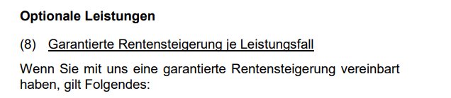 Bei der Württembergischen ist die garantierte Rentensteigerung ein optional wählbarer Baustein.