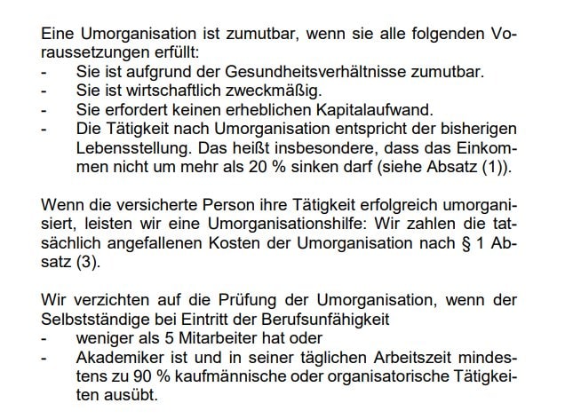 Insgesamt ist die Regelung fair und eine Erinnerung daran, wie wichtig die saubere Tätigkeitsbeschreibung schon im Antrag vor Abschluss der Versicherung ist.