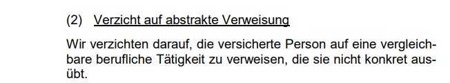 Verzicht auf abstrakte Verweisung