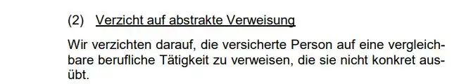 Verzicht auf abstrakte Verweisung