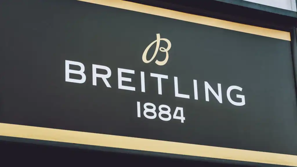 Schriftzug: "Breitling 1884" Schriftzug: "Breitling 1884"